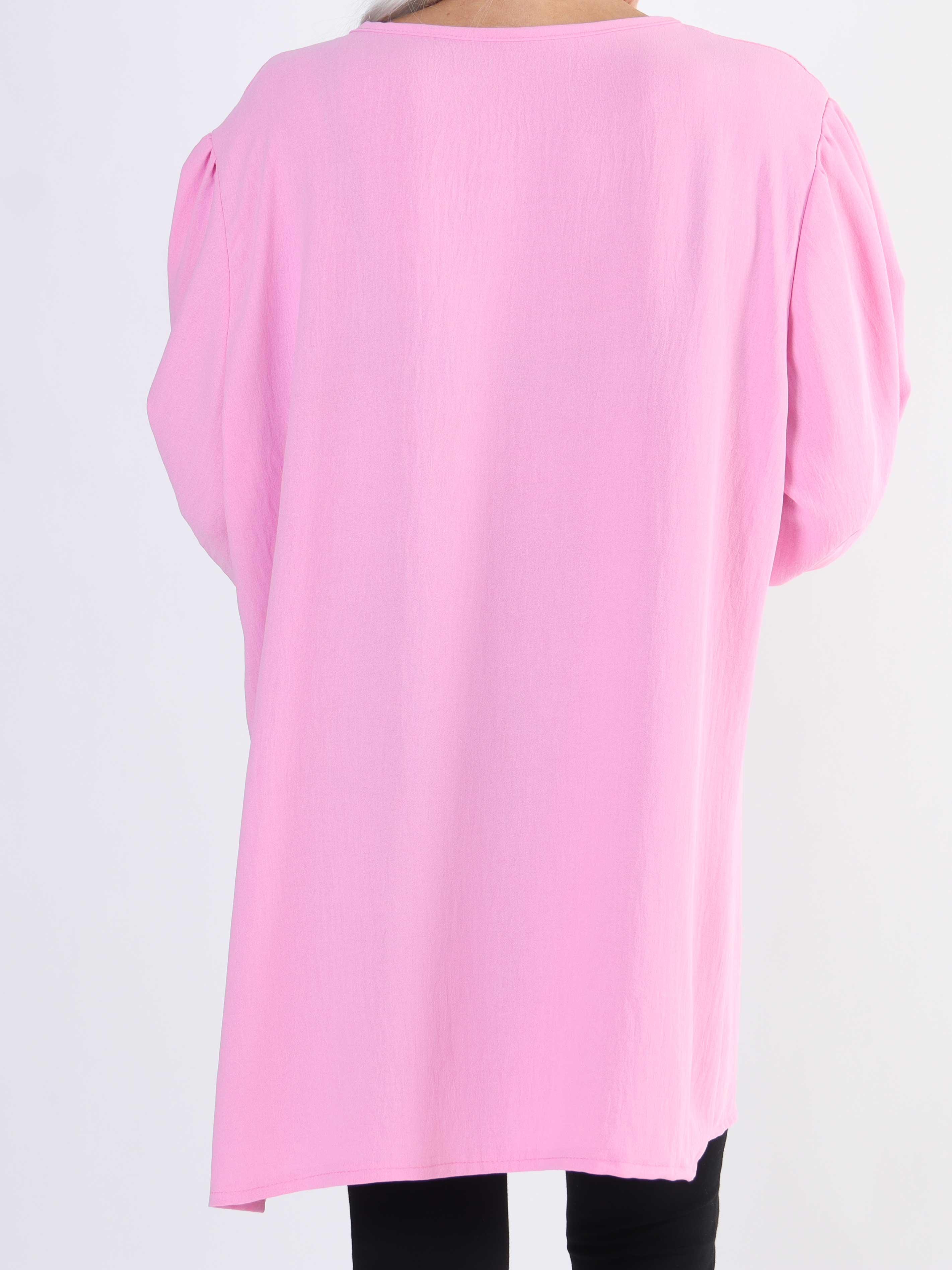 Cassandra - Sød plus size tunika med sløjfe ved brystet